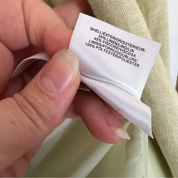 Anne Klein Light Green Linen Blend Blazer - Picture 10 of 10